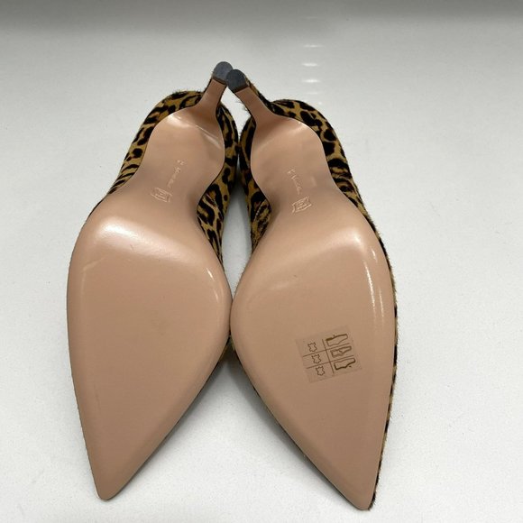 GIANVITO ROSSI Leopard Print Brown Calf Hair & Leather Point Toe Pumps- US 9 - Picture 6 of 12